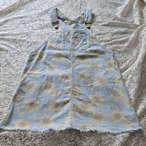 American Eagle Outfitters Blue Sunflower Overalls
